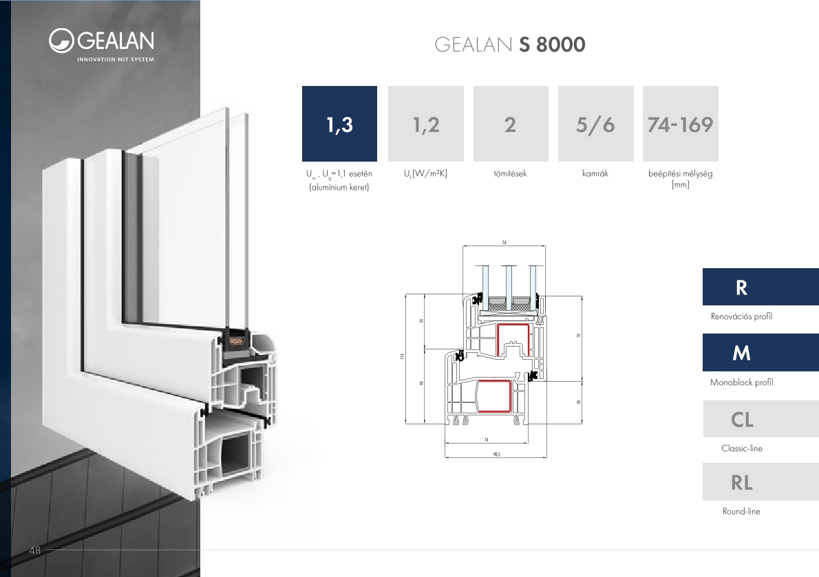 Gealan S8000 profil